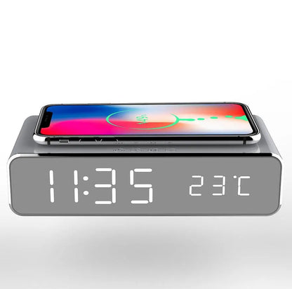 Multifunctional Phone Wireless Charger with Alarm Clock - smartgizmoshop