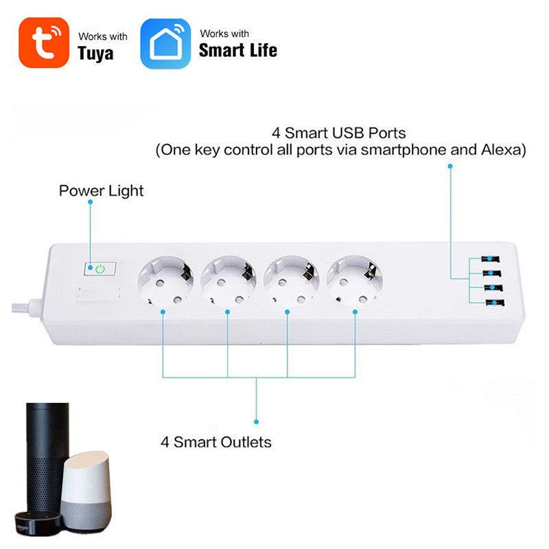 Smart Power Strip Supports Alexa Voice - smartgizmoshop