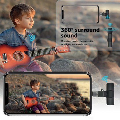 Wireless Lavalier Mini Microphone With Phone Charging - smartgizmoshop