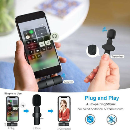 Wireless Lavalier Mini Microphone With Phone Charging - smartgizmoshop